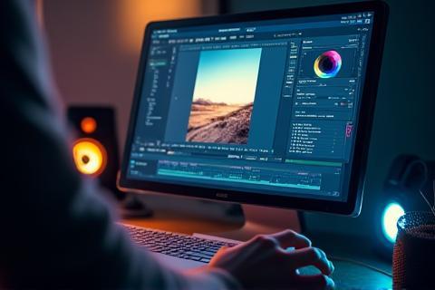 Captura de tela de software de edição de fotos com uma imagem sendo ajustada